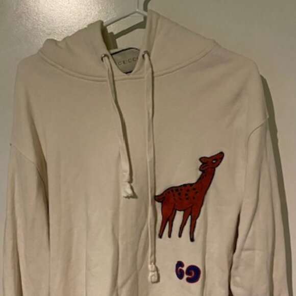 Gucci GG Deer Logo Hoodie - Picture 1 of 6
